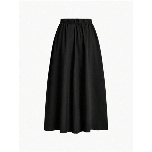 Elastic Waist Pleated Detail Skirt - Picture 2 of 5